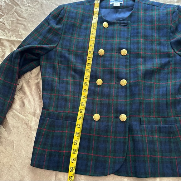 Pendleton Classic womens vintage wool plaid blazer jacket button down Sz 16 EUC - Picture 6 of 6